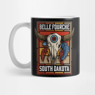 Belle Fourche South Dakota Native American Bison Skull Mug